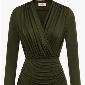 Army Green Pencil Dress